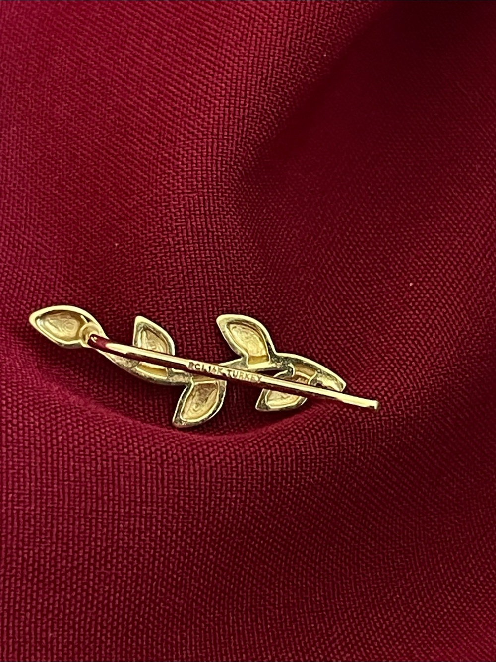 14k Gold Delicate Leaf Vine Climber Earrings - Picture 5 of 5